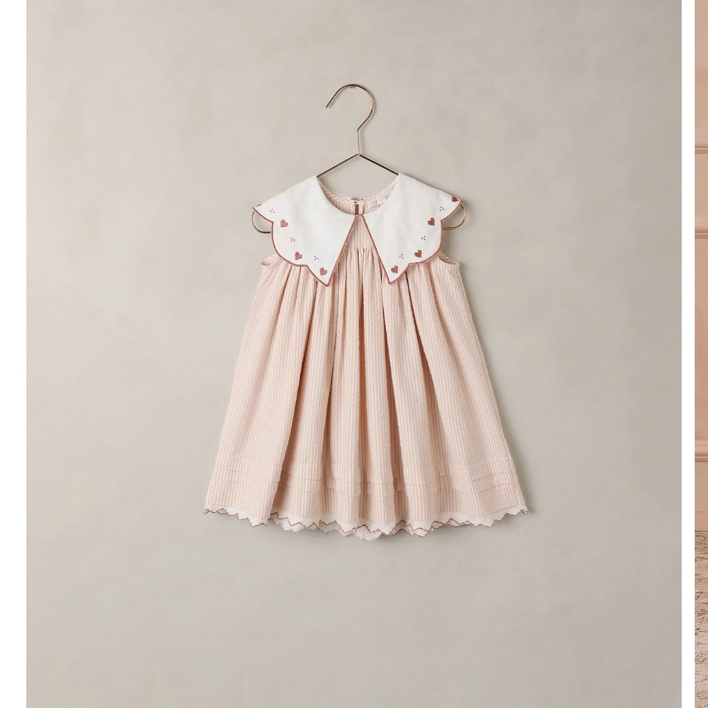 Girls' Pink Scallop Collar Dress Nora Lee size 6